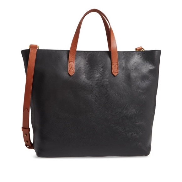 Madewell Handbags - MADEWELL zip top transport leather carryall bag
